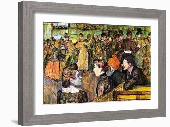 At The Moulin De La Gallette-Henri de Toulouse-Lautrec-Framed Art Print