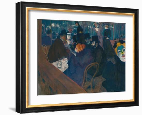 At the Moulin Rouge, 1892-93-Henri de Toulouse-Lautrec-Framed Giclee Print