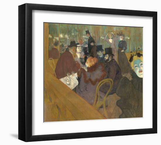 At the Moulin Rouge, 1892-95-Henri de Toulouse-Lautrec-Framed Art Print