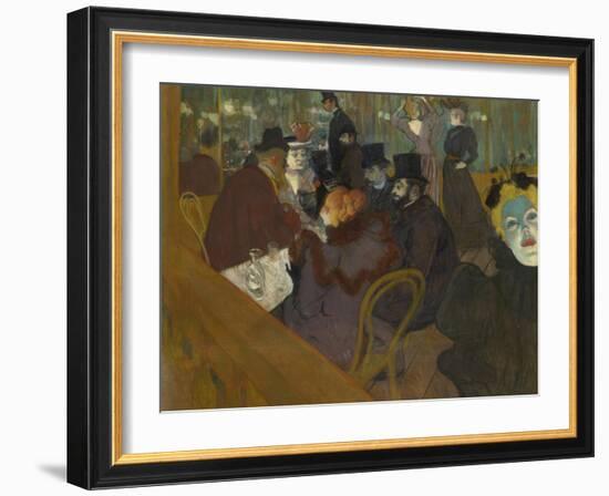 At the Moulin Rouge, 1892-95-Henri de Toulouse-Lautrec-Framed Giclee Print
