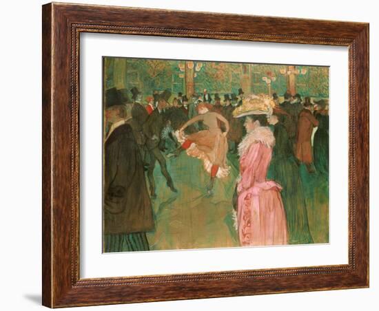 At the Moulin Rouge: the Dance, 1890 (Oil on Canvas)-Henri de Toulouse-Lautrec-Framed Giclee Print