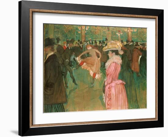 At the Moulin Rouge: the Dance, 1890 (Oil on Canvas)-Henri de Toulouse-Lautrec-Framed Giclee Print