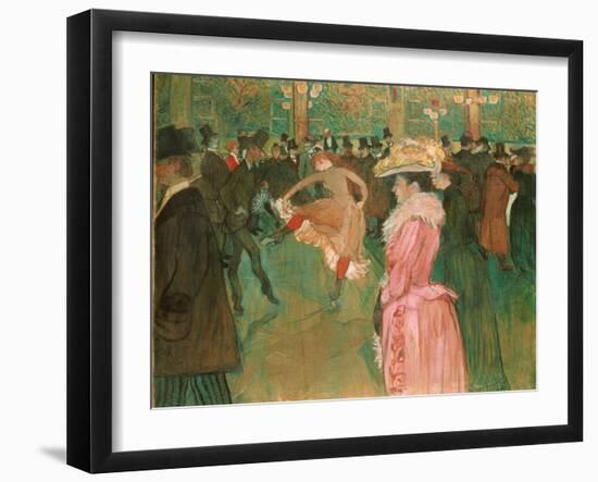 At the Moulin Rouge: the Dance, 1890 (Oil on Canvas)-Henri de Toulouse-Lautrec-Framed Giclee Print