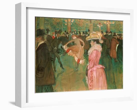 At the Moulin Rouge: the Dance, 1890 (Oil on Canvas)-Henri de Toulouse-Lautrec-Framed Giclee Print