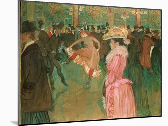 At the Moulin Rouge: the Dance, 1890 (Oil on Canvas)-Henri de Toulouse-Lautrec-Mounted Giclee Print