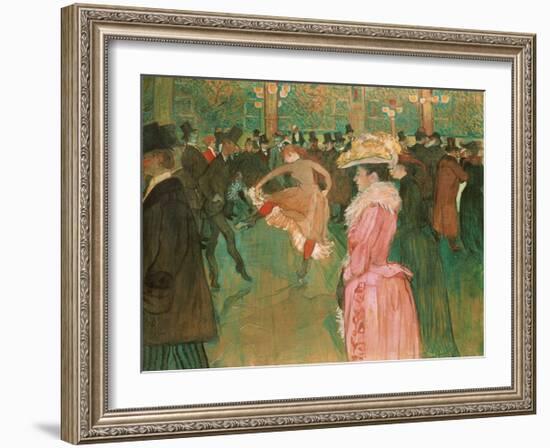 At the Moulin Rouge: The Dance, 1890-Henri de Toulouse-Lautrec-Framed Giclee Print