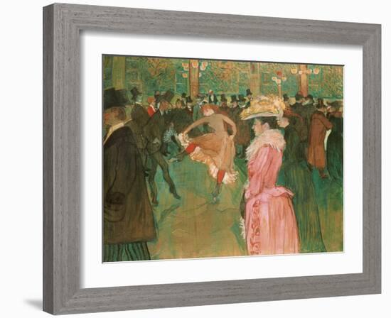 At the Moulin Rouge: The Dance, 1890-Henri de Toulouse-Lautrec-Framed Giclee Print