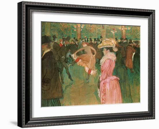 At the Moulin Rouge: The Dance, 1890-Henri de Toulouse-Lautrec-Framed Giclee Print