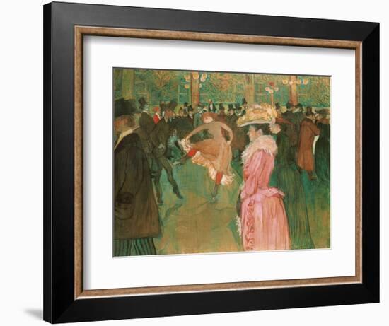 At the Moulin Rouge: The Dance, 1890-Henri de Toulouse-Lautrec-Framed Art Print