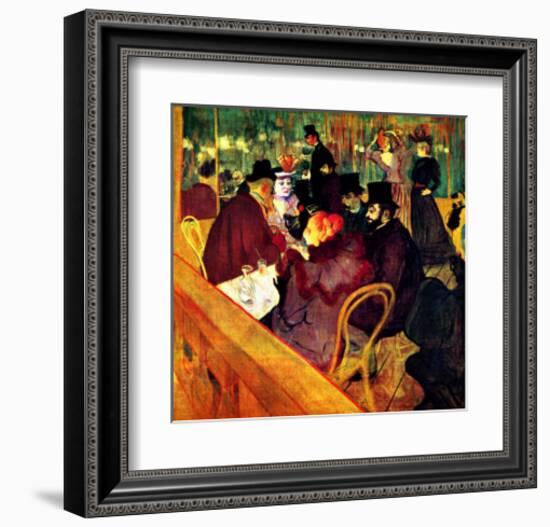 At the Moulin Rouge-Henri de Toulouse-Lautrec-Framed Giclee Print