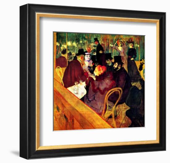 At the Moulin Rouge-Henri de Toulouse-Lautrec-Framed Giclee Print