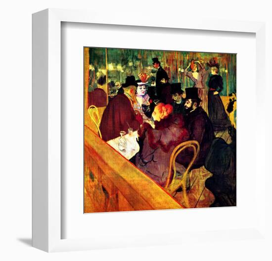 At the Moulin Rouge-Henri de Toulouse-Lautrec-Framed Giclee Print