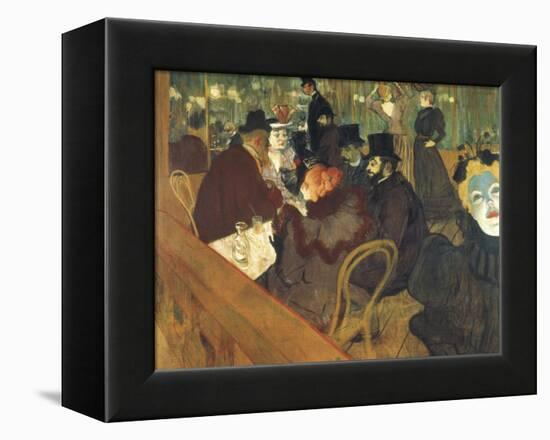 At the Moulin Rouge-Henri de Toulouse-Lautrec-Framed Stretched Canvas