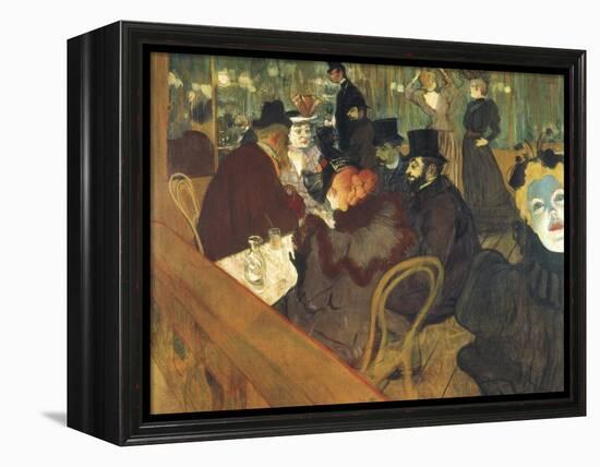 At the Moulin Rouge-Henri de Toulouse-Lautrec-Framed Stretched Canvas