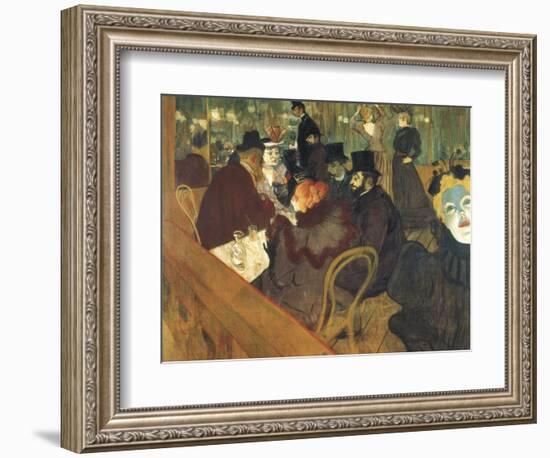 At the Moulin Rouge-Henri de Toulouse-Lautrec-Framed Premium Giclee Print