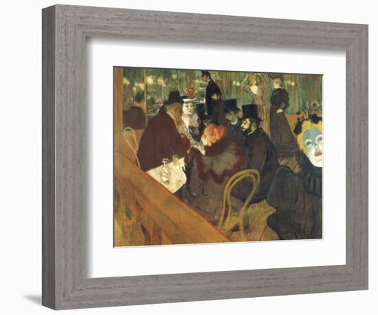 At the Moulin Rouge-Henri de Toulouse-Lautrec-Framed Premium Giclee Print