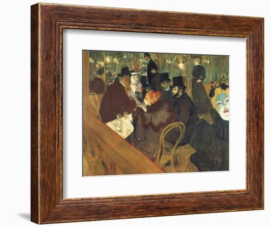 At the Moulin Rouge-Henri de Toulouse-Lautrec-Framed Art Print
