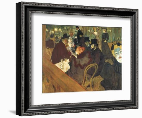 At the Moulin Rouge-Henri de Toulouse-Lautrec-Framed Art Print