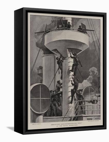 At the Naval Manoeuvres-Joseph Nash-Framed Premier Image Canvas
