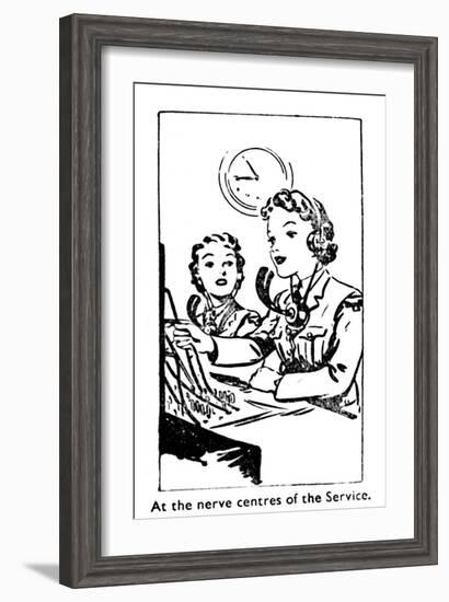 'At the nerve centres of the Service', 1940-Unknown-Framed Giclee Print