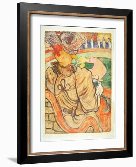 At the Nouveau Cirque: the Dancer and the Five Stiff Shirts, 1892 (Transparent & Opaque W/C, Oil Pa-Henri de Toulouse-Lautrec-Framed Giclee Print