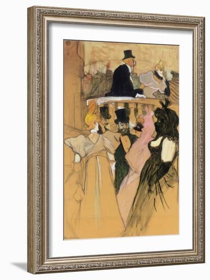 At the Opera Ball (Au bal de l'opera). 1893-Henri de Toulouse-Lautrec-Framed Giclee Print