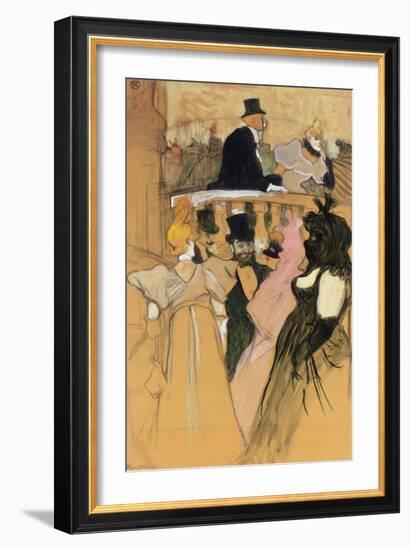 At the Opera Ball (Au bal de l'opera). 1893-Henri de Toulouse-Lautrec-Framed Giclee Print