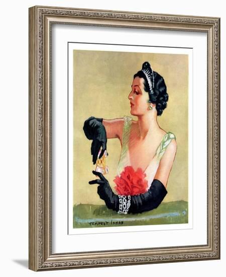 "At the Opera,"December 9, 1933-Tempest Inman-Framed Giclee Print