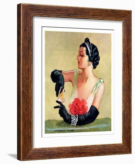 "At the Opera,"December 9, 1933-Tempest Inman-Framed Giclee Print