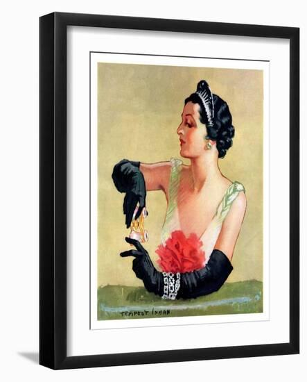 "At the Opera,"December 9, 1933-Tempest Inman-Framed Giclee Print