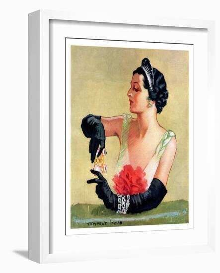 "At the Opera,"December 9, 1933-Tempest Inman-Framed Giclee Print