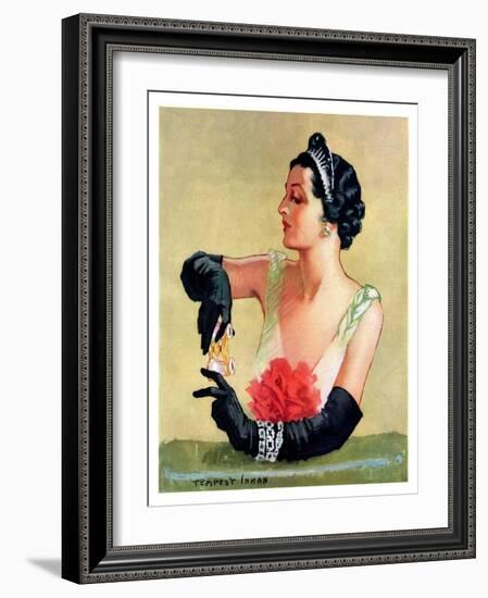 "At the Opera,"December 9, 1933-Tempest Inman-Framed Giclee Print