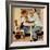 "At the Optometrist" or "Eye Doctor", May 19,1956-Norman Rockwell-Framed Giclee Print