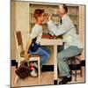 "At the Optometrist" or "Eye Doctor", May 19,1956-Norman Rockwell-Mounted Giclee Print