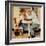 "At the Optometrist" or "Eye Doctor", May 19,1956-Norman Rockwell-Framed Giclee Print