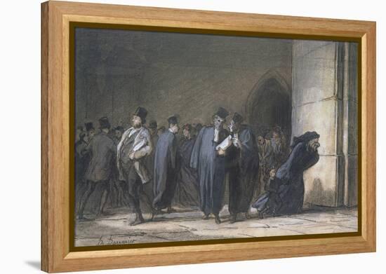 At the Palace of Justice, C.1862-65-Honore Daumier-Framed Premier Image Canvas