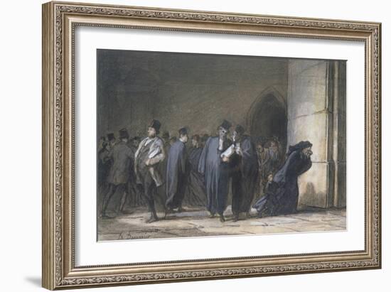 At the Palace of Justice, C.1862-65-Honore Daumier-Framed Giclee Print