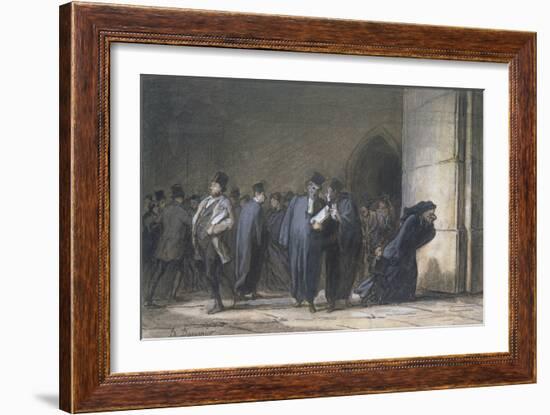 At the Palace of Justice, C.1862-65-Honore Daumier-Framed Giclee Print