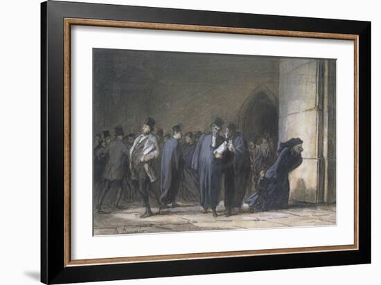 At the Palace of Justice, C.1862-65-Honore Daumier-Framed Giclee Print