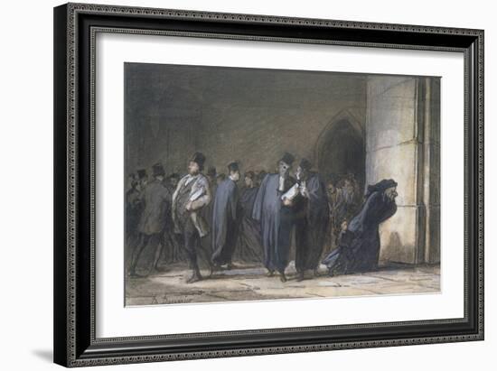 At the Palace of Justice, C.1862-65-Honore Daumier-Framed Giclee Print