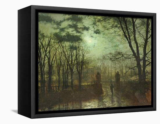 At the Park Gate-John Atkinson Grimshaw-Framed Premier Image Canvas