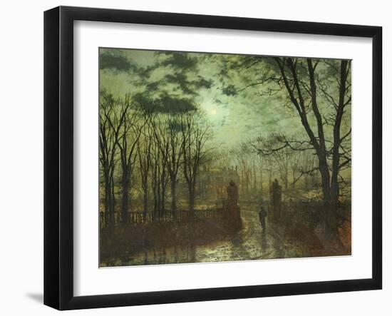 At the Park Gate-John Atkinson Grimshaw-Framed Giclee Print