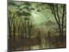 At the Park Gate-John Atkinson Grimshaw-Mounted Giclee Print