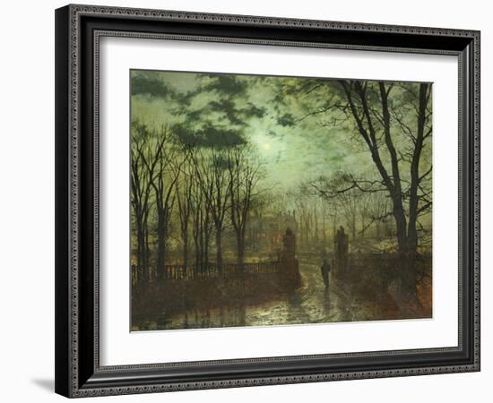 At the Park Gate-John Atkinson Grimshaw-Framed Giclee Print