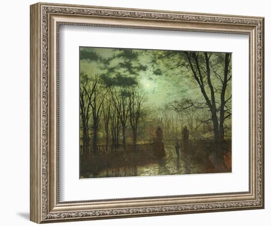 At the Park Gate-John Atkinson Grimshaw-Framed Giclee Print