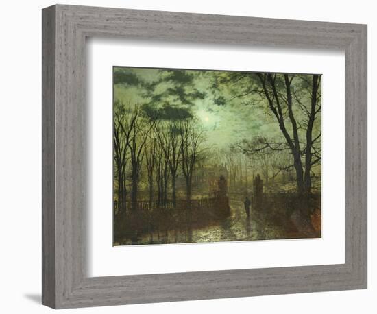 At the Park Gate-John Atkinson Grimshaw-Framed Giclee Print