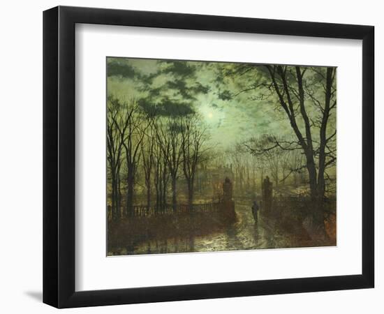 At the Park Gate-John Atkinson Grimshaw-Framed Giclee Print