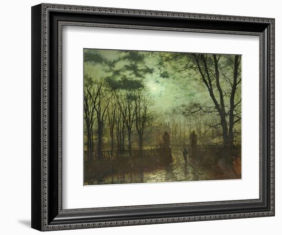 At the Park Gate-John Atkinson Grimshaw-Framed Giclee Print