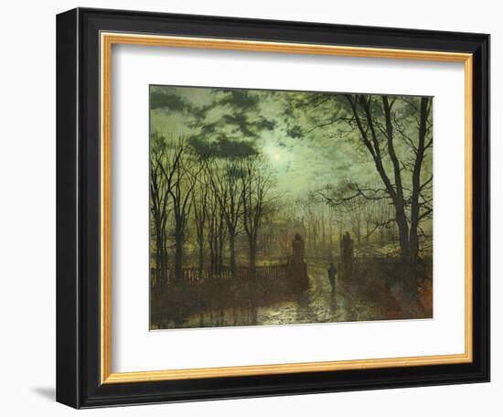 At the Park Gate-John Atkinson Grimshaw-Framed Giclee Print