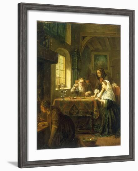 At the Pawn Broker's, 1852-Laurent Didier Detouche-Framed Giclee Print